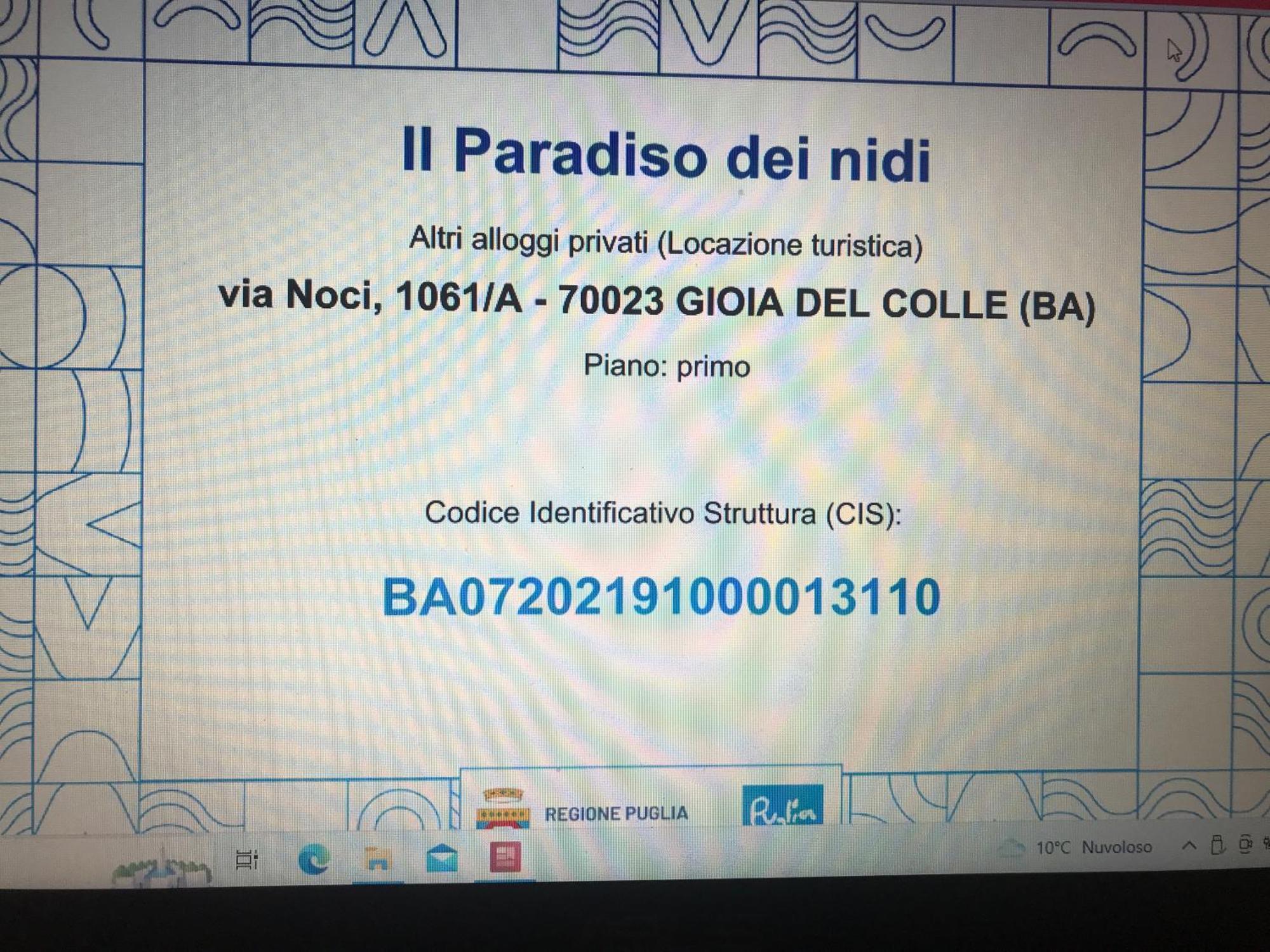 Il Paradiso Dei Nidi Villa Gioia Del Colle Exterior foto